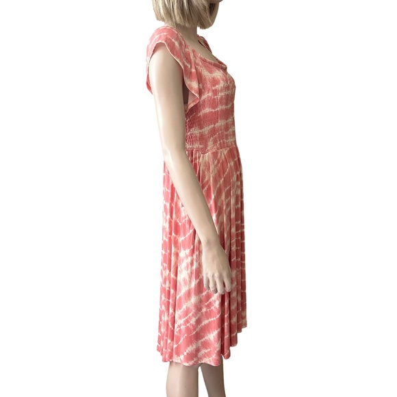 Torrid Super Soft Rayon Dress On Off Shoulder Flutter Sleeves Dyed Stripes NWOT - Picture 5 of 16